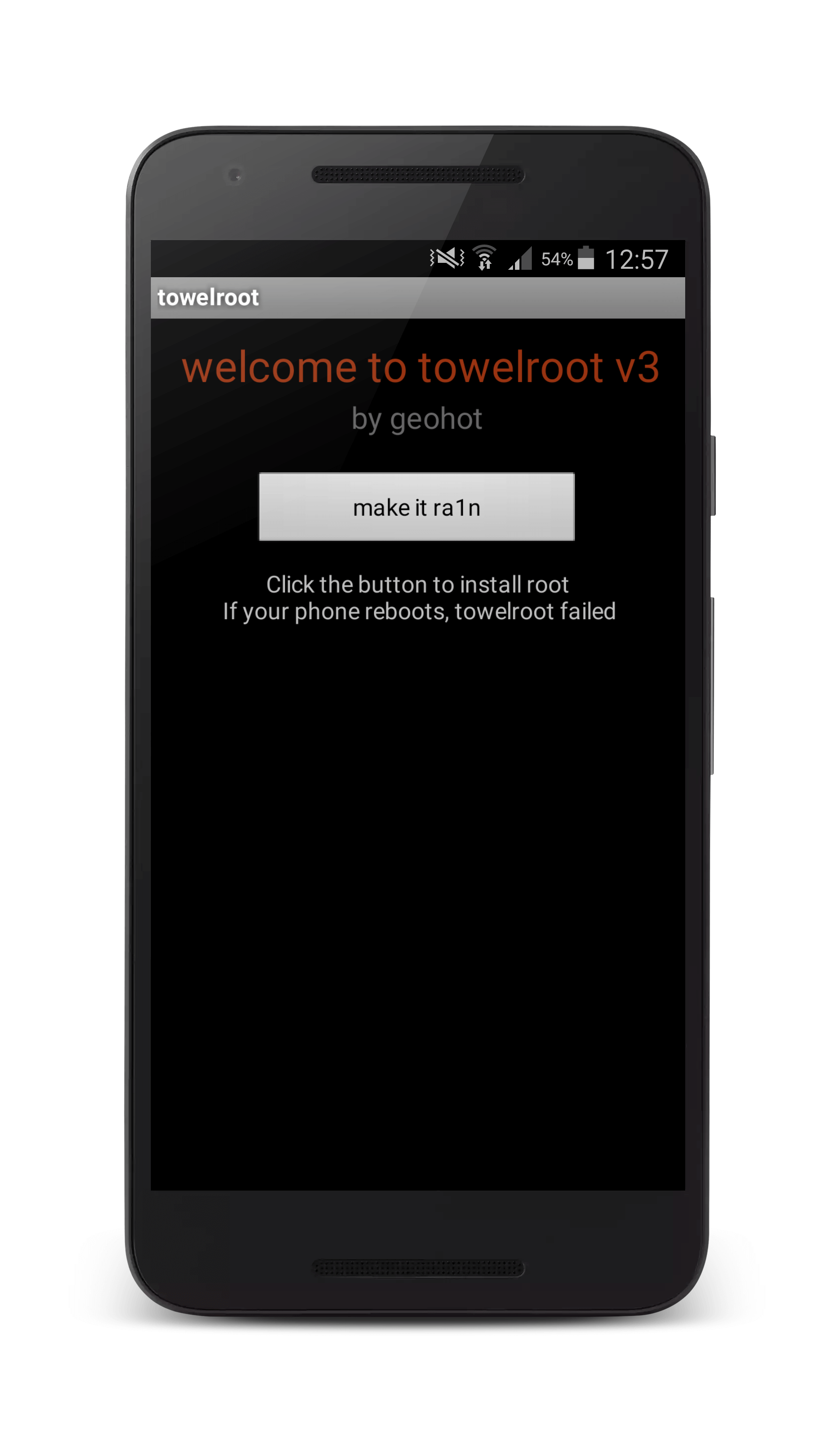TowelRoot Androtrends App Mockup One click root