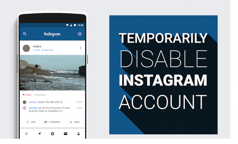 Disable Instagram temporarily androtrends